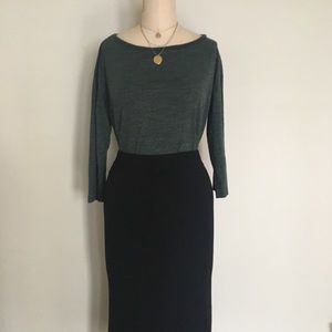 Madewell L/S deep green box tee